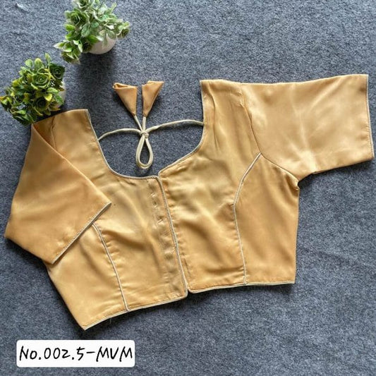 LATEST MALAI SATIN PLAIN STITCHED BLOUSE