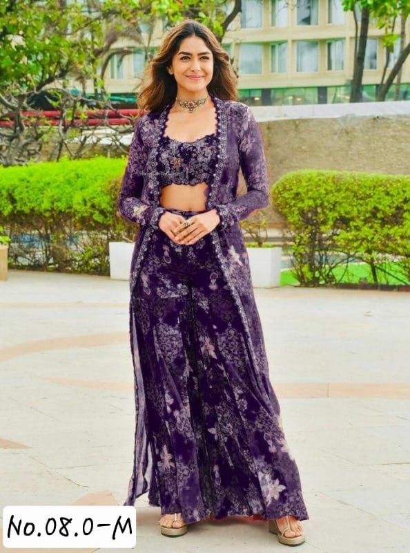 MODERN TABBY SILK THREAD WITH SEQUENCE WORK AND DIGITAL PRINT WORK