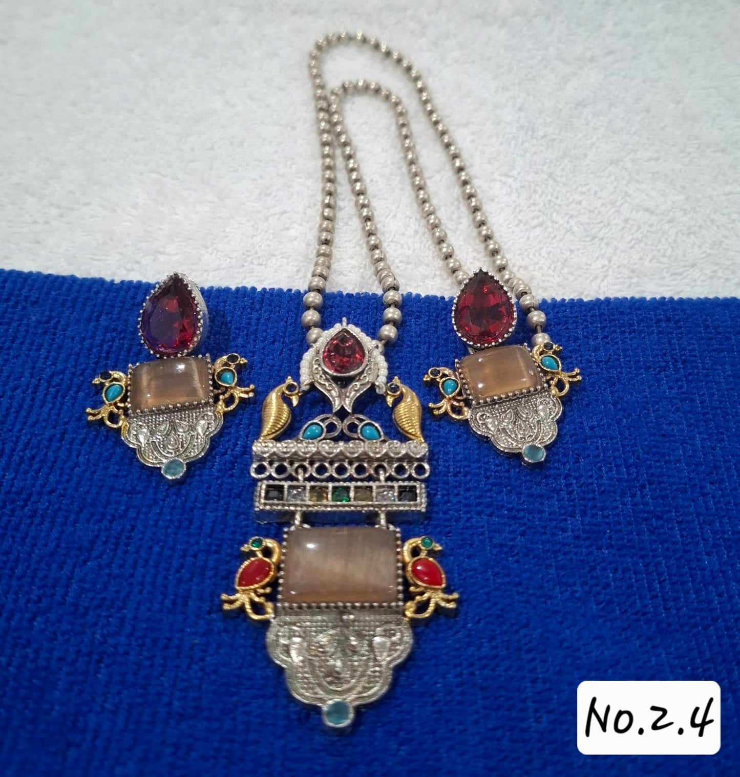 ANTIQUE FUSION LONG NECKLACE WITH EARRING