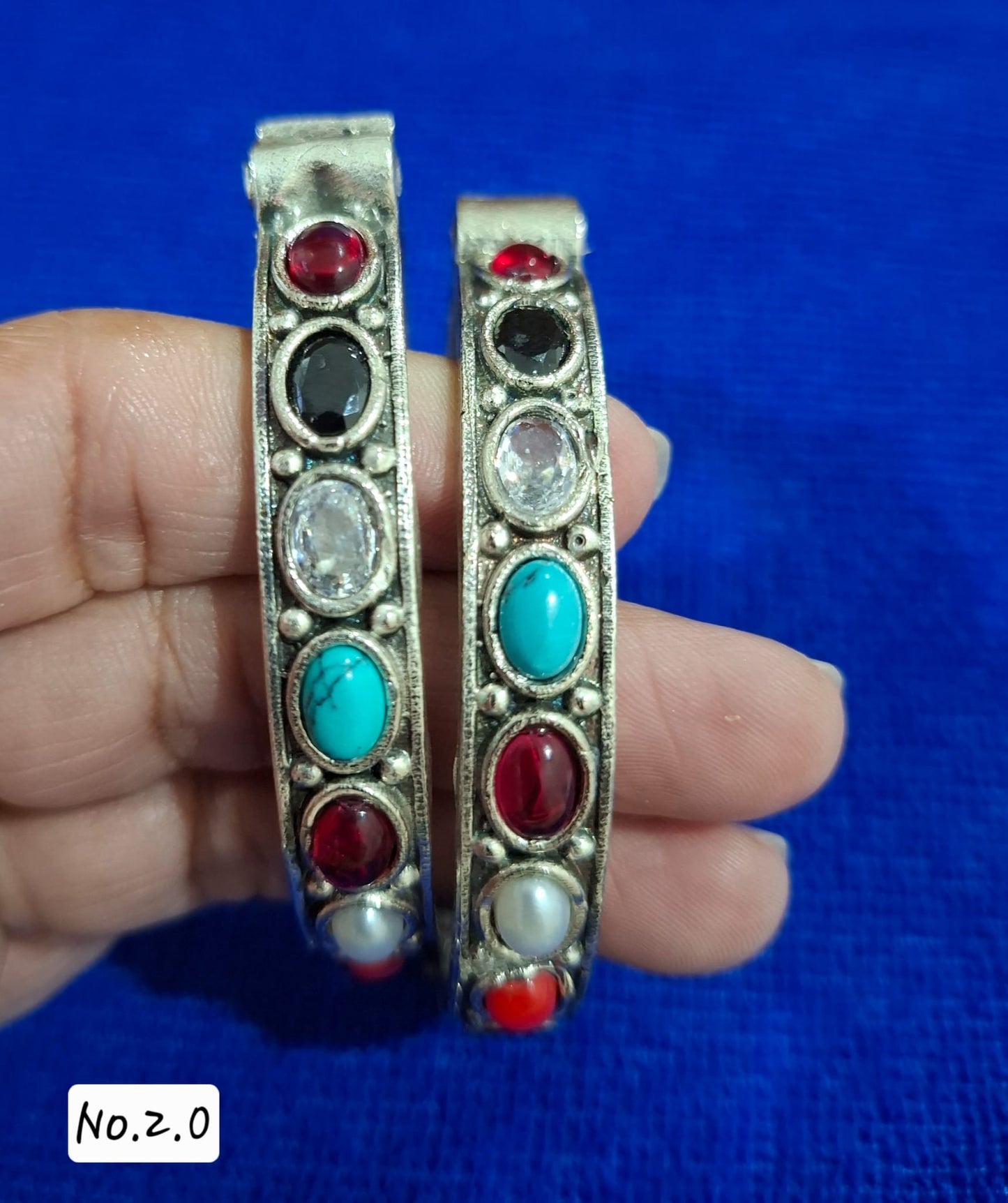 MULTI COLOUR OXIDISED BANGLE - 2.4