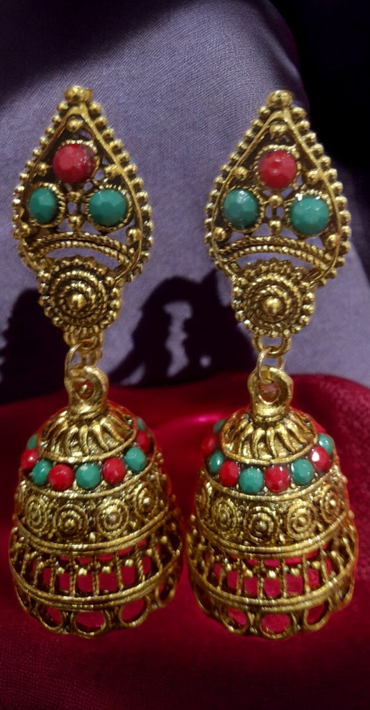BEAUTIFUL OXIDISED GOLD ZHUMKI