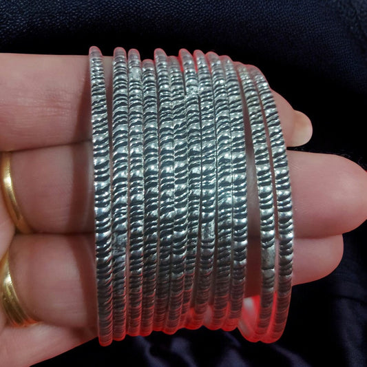 OXIDISED TRENDY BANGLES - 12PIECES