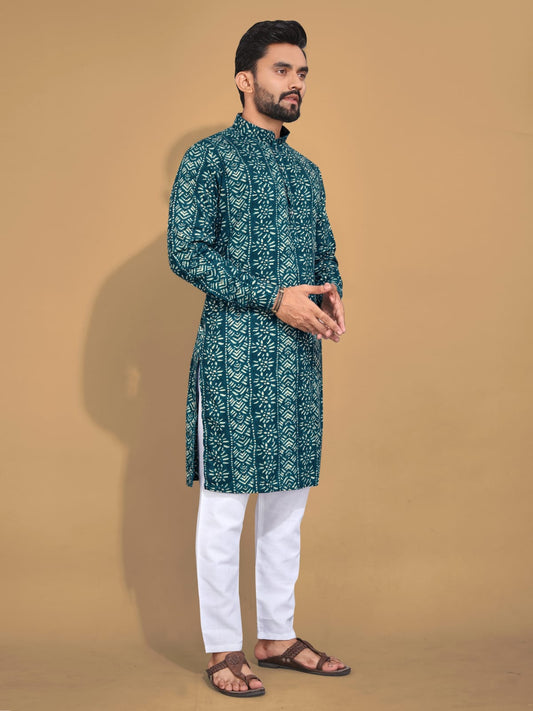 MEN’S KURTA PYJAMA EMBROIDERY SEQUENCE WORK