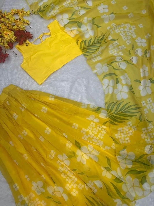 LATEST TABBY SILK DIGITAL PRINT WORK LEHENGA CHOLI WITH DUPPATTA