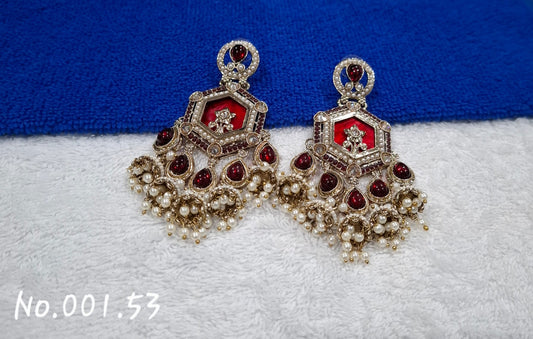 STATEMENT PARTY WEAR EARRING - MARRON