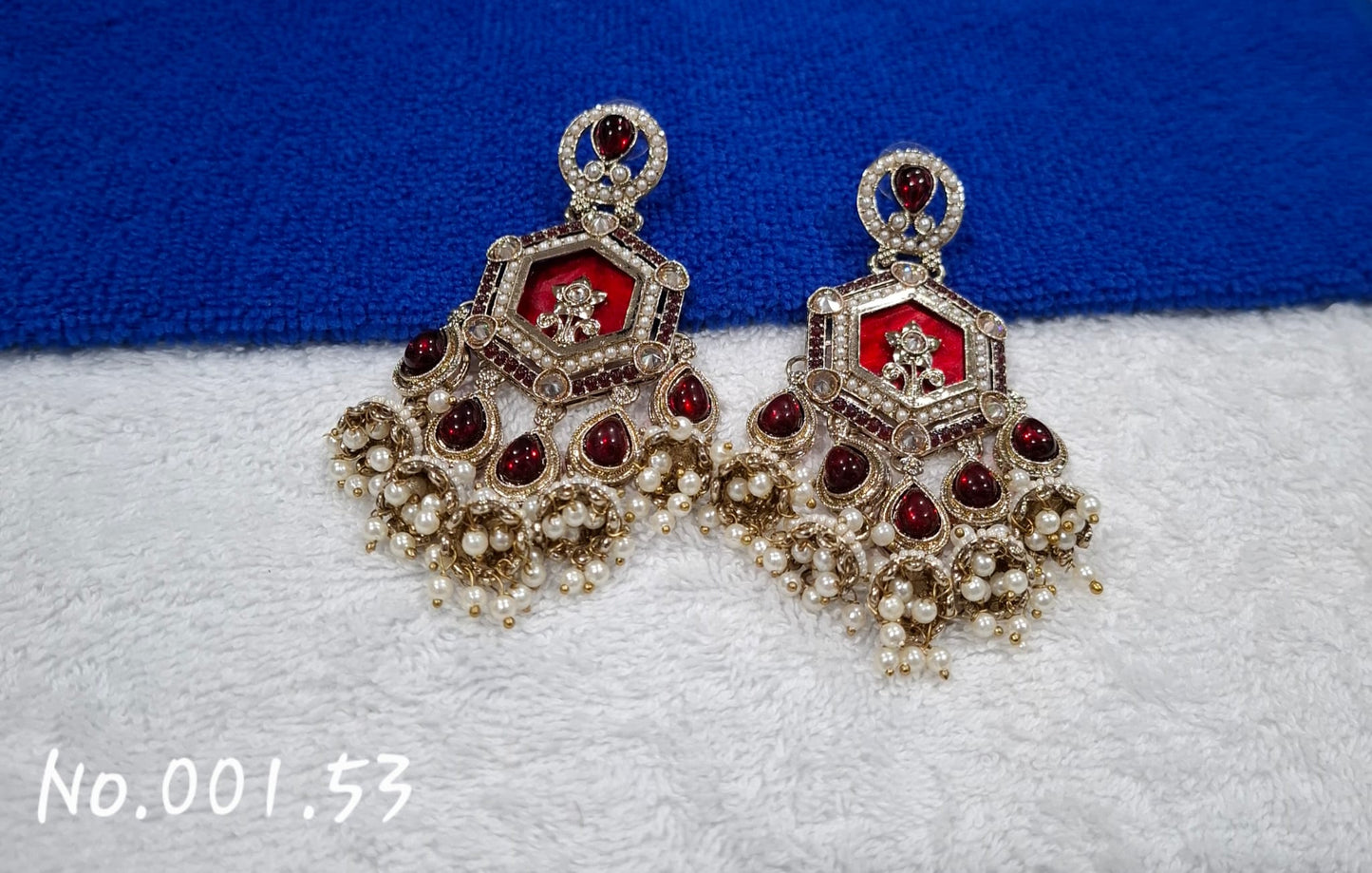 STATEMENT PARTY WEAR EARRING - MARRON