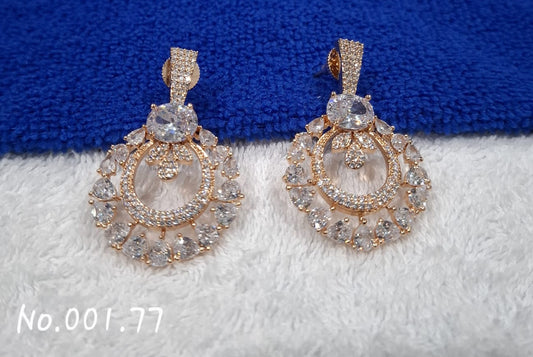 STATEMENT PARTY WEAR ROSE GOLD EARRING