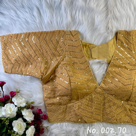 READY TO WEAR BLOUSE -SEQUENCE WORK- PERFECT FOR SAREE AND LEHENGA