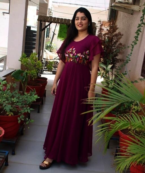 BEAUTIFUL PARTY WEAR GORGETTE GOWN