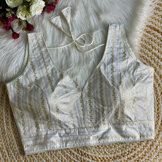 TRENDY READY TO WEAR BANARASI JAQUARD BLOUSE