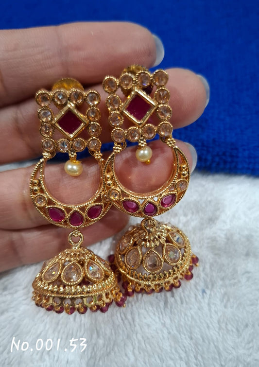 UNIQUE STATEMENT LIGHT WEIGHT JHUMKI EARRING