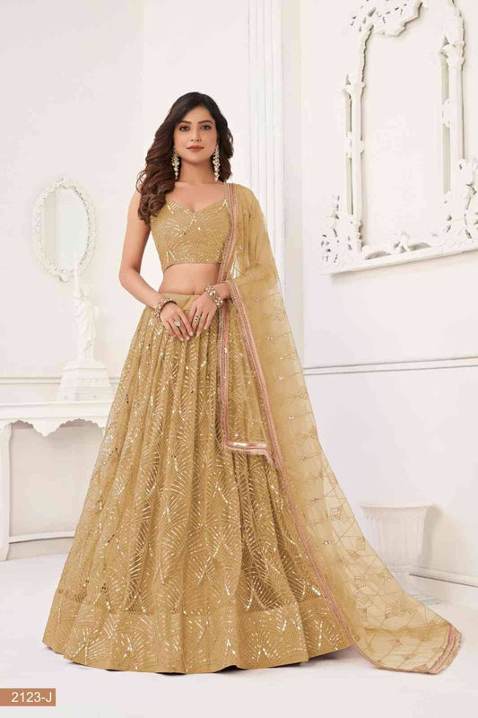 NET READY TO WEAR LEHENGA - GOLD