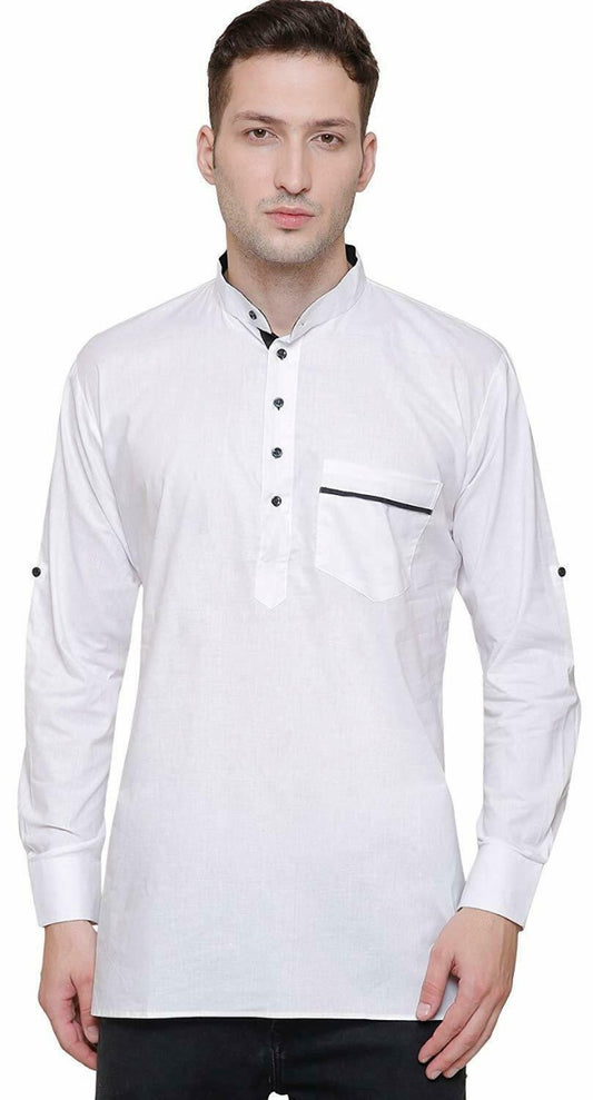 MEN'S PURE COTTON SHORT KURTA - SHIRT