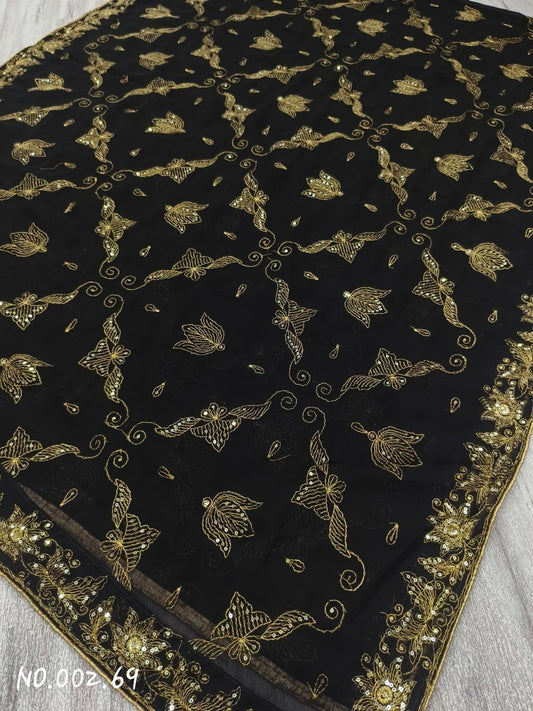 VINTAGE DUPPATTA - WITH JARI AND SEQUENCE WORK